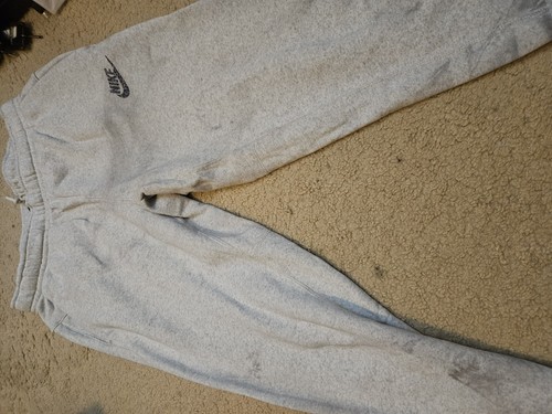 Large nike white sweatpants - large,